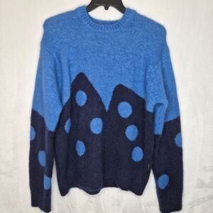 Stussy Fuzzy Dice Mohair Wool Blend Knit Sweater Size Large